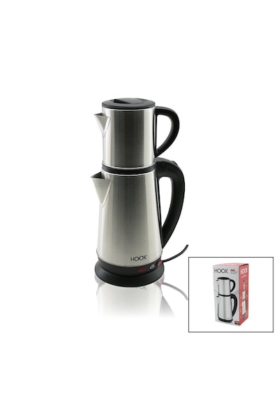 Elektrikli Çay Makinesi Çaycı Set 1.8lt Su Isıtıcı Pls.+ 0.8lt Demlik Çelik Taban 1800w 360 Derece G