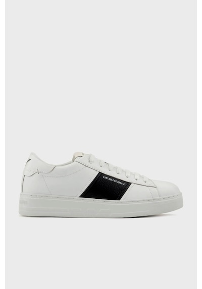 Emporio Armani Erkek Ayakkabı Em003701 Af18017 Mz021 Beyaz-siyah Beyaz-siyah
