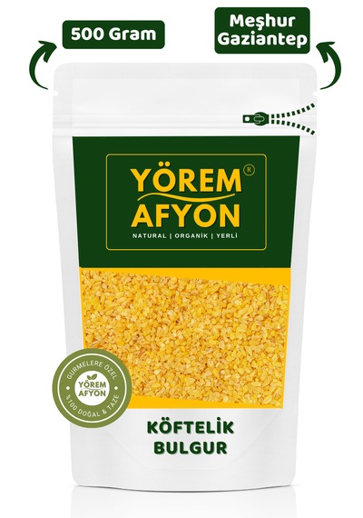 Yörem Afyon Meşhur Gaziantep Yeni Mahsul Organik Tarım Köftelik Bulgur 500gr.