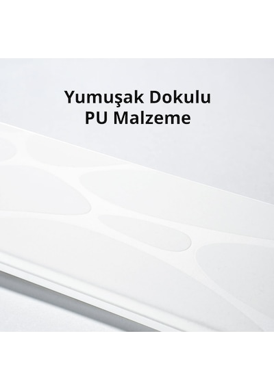 Gravastar Klavye Bilek Desteği, Ergonomik Kaymaz Tabanlı, Pu Deri Yüzeyli, Bilek Destek Pedi, Beyaz-