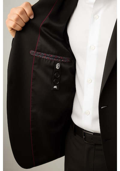 Erkek Regular Fit Poliviskon Takım Elbise Drop 8 Uzun & İnce Vücut Tipi İçin Klasik Kesim Siyah Erkek Regular Fit Poliviskon Takım Elbise Drop 8 Uzun & İnce Vücut Tipi İçin Klasik Kesim Siyah