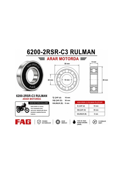 6200-2rsr-c3 Rulman-bilya Fag - Arr6200fag