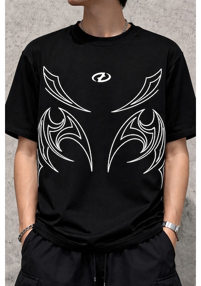 Yolo Street Oversize Siyah Beyaz Erkek Tişört Beyaz Tribal Baskılı %100 Pamuk Modern Streetwear Siyah111 Yolo Street Oversize Siyah Beyaz Erkek Tişört Beyaz Tribal Baskılı %100 Pamuk Modern Streetwear Siyah111