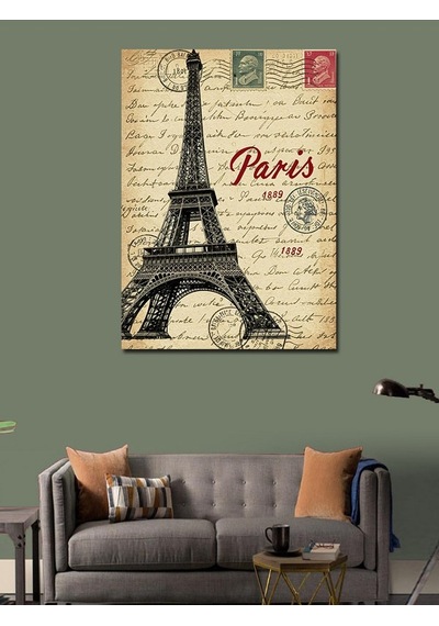Kanvas Tablo Paris Ve Zarif Çizim 50cmx70cm