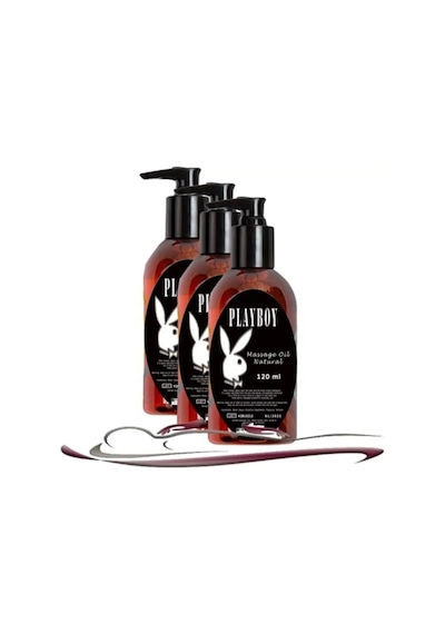 Hubrendy Sh Playboy Natural Aromaterapi Massage Oil Kokusuz Vücut Masaj Yağı 3 Adet 120 Ml