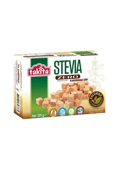 Takita Stevia Zero Küp Şeker 225g Kahverengi Doğal Tatlandırıcı - 5 Adet Tarı