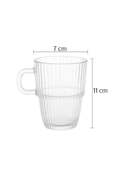 Kulplu Cam Kupa Sıcak Soğuk İçecekler İçin 4&apos Lü Bardak Seti Aeropress