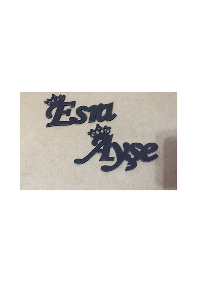 15x4 Cm Ebatlı 1 Adet Siyah Ahşap İsim