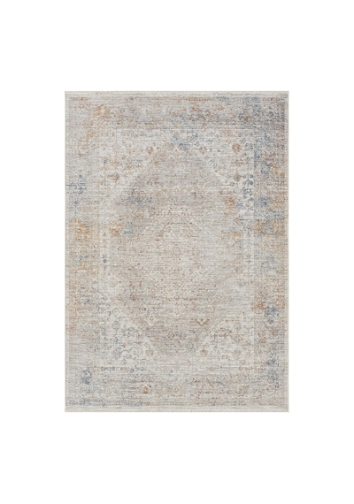 Mariesse Home Vintage Eskitme Desenli Makine Dokuma Salon Oturma Odası Halısı 10205 Bej
