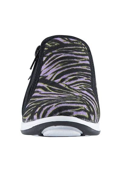 Panço Kız Bebek Zebra Desenli Panduf Çok Renkli