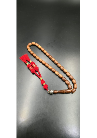 Kuka Tespih 8x12 Mm Havşa Delim Çok Katlı İp El Emeği Örgü Püsküllü Gümüş
