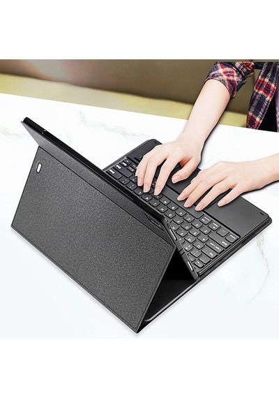 Dux Ducis Apple Uyumlu iPad  Pro 12.9 2020/21/22 Bluetooth Klavye Touchpad Kıl