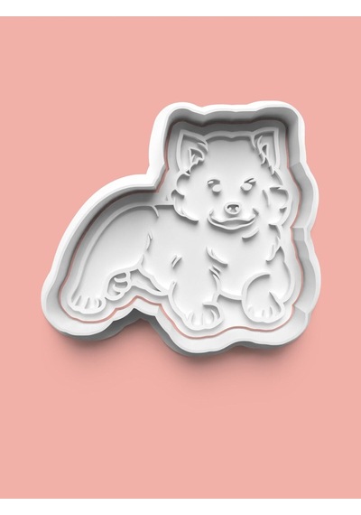 Samoyed Köpek Figürü Kurabiye Kalıbı Ve Şeker Hamuru Kalıbı