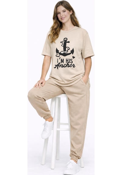 Nevermınd Sevgili Kombini Oversize Çift Tişört Unisex Captain Anchor Baskılı Matching Couple Partner Bej Bej Nevermınd Sevgili Kombini Oversize Çift Tişört Unisex Captain Anchor Baskılı Matching Couple Partner Bej Bej