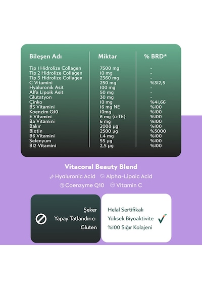 Vitacoral Collagen 30'Lu Saşe