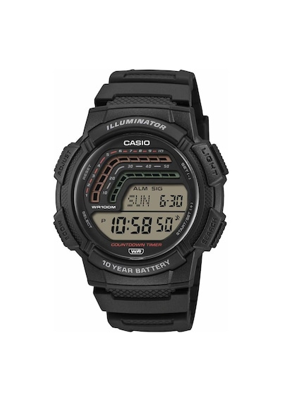 Casio Ws-1800-1avdf Quartz Siyah Silikon Kordon 10 Atm 45 Mm Erkek Kol Saati Siyah