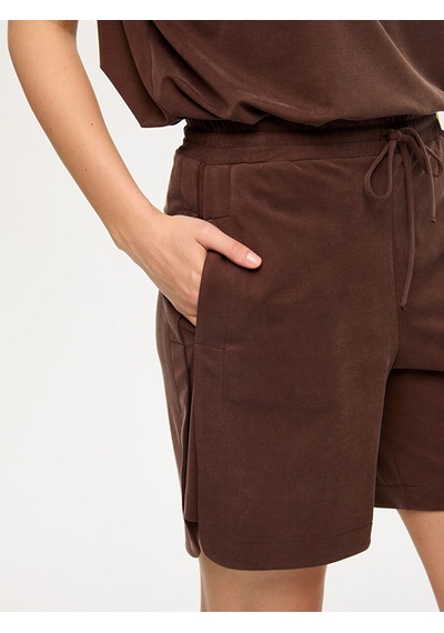 Tencelli Örme Comfort Şort S26srt010 Us26srt01030 Kahve