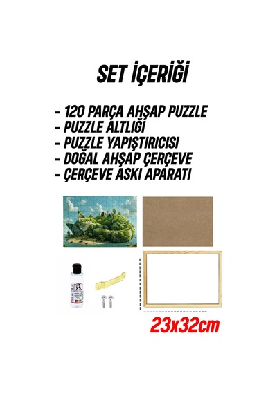 Ahşap Çerçeveli Puzzle - Tablo Hthp - 007 23 X 32 120 Parça