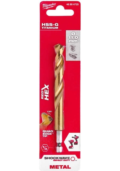 Milwaukee 11x125 Hss-g Mm Hex Girişli Metal Matkap Ucu 48894725