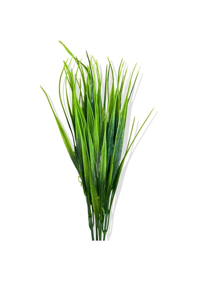 Cihan Çiçekçilik Yapay Yeşil Saz Demeti 25 Cm Beyaz- Yeşil