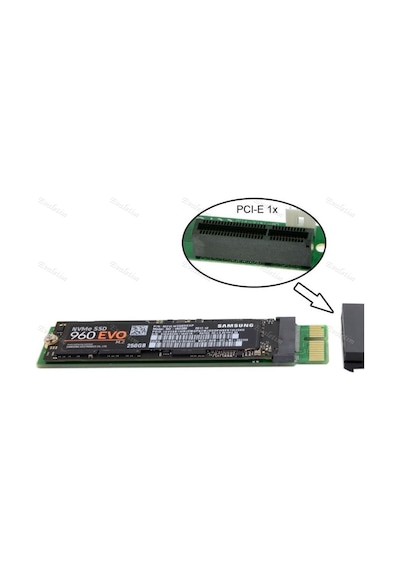 Ngff M-Key Nvme Ahcı Ssd To Pcı-E 3.0 1X 4396A 960 Evo Kart Çevir