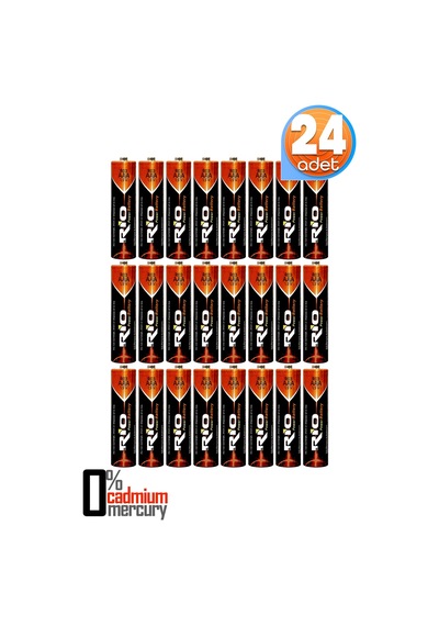 Rio 24lü Aaa R03 İnce Kalem Pil Kumanda Pili Çinko Karbon Pil Zn-c 1.5v