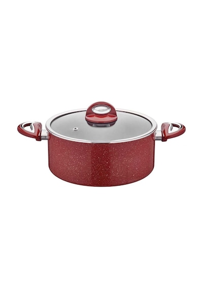 Taç Granit 28 CM Derin Teflon Tencere Taç Yemek Tenceresi