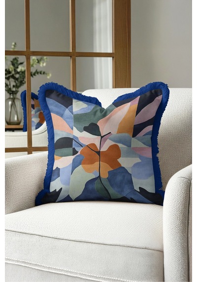 Soyut Çiçek Desen Saçaklı Yastık Kılıfı-sanatsal Floral Mavi Pembe Lacivert Püsküllü Kırlent Kılıfı Sessiz Esinti Ritüel Soyut Çiçek Desen Saçaklı Yastık Kılıfı-sanatsal Floral Mavi Pembe Lacivert Püsküllü Kırlent Kılıfı Sessiz Esinti Ritüel