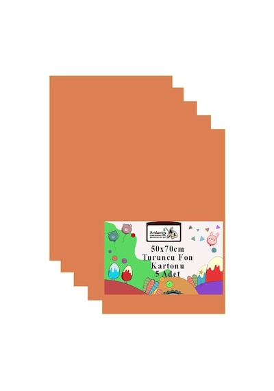 Fon Kartonu 50x70 Cm 120 Gr 5 Adet 50 70 Cm Renkli Fon Kartonu Kağıdı 120 Gr Okul Sınıf Etkin Standart
