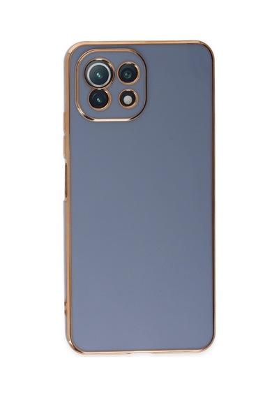 Xiaomi Mi 11 Lite Uyumlu Kılıf Volet Silikon - Mavi