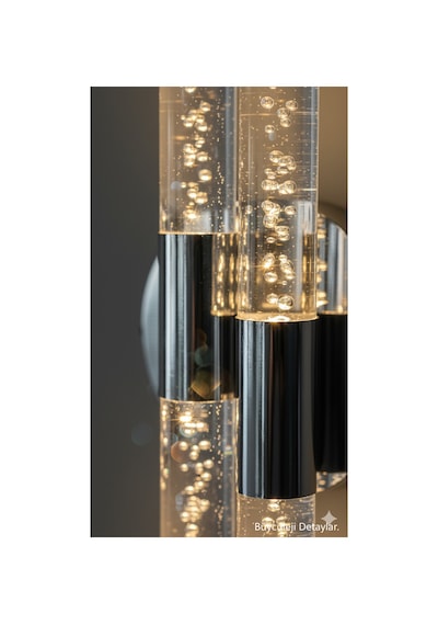 Bubbleflux Dubble Large 51 Cm Modern Tasarım Led Aplik - Duvar Lambası - Antrasit Gri - Pilli - Günışığı Antrasit Pilli