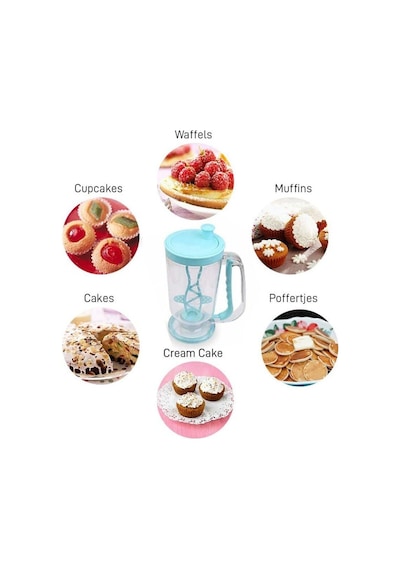 Pancake Machine Mikser Krep Makinesi Hamur Dağıtıcı Mekanizmalı Çok Renkli
