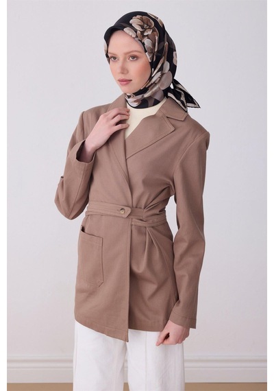 Belli İpek Eşarp - 4330-01 Siyah Twill