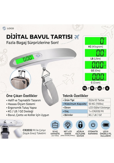 Dijital Bul Tartısı Lcd Ekranlı Taşınabilir Kompakt Hassas El Tartısı 50 Kg Kapasiteli