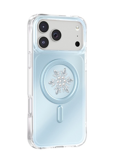 İphone 18 Pro Max Uyumlu Kılıf M-safe Şarj Özellikli Zore Paris Mova Sert Pc Kapak Mavi