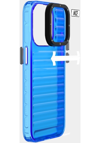 Apple Uyumlu iPhone 15 Pro Max Kılıf Youngkit Luggage Firefly Serisi Kapak Mavi