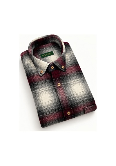 Classics Men Regular Fit Erkek Kışlık Hakiki Oduncu Gömleği Bordo