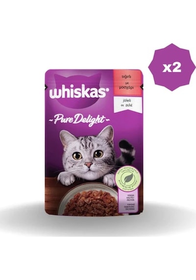 Whiskas Pure Delıght Yaş Mama Poşet Sığırlı 85 Gr - 2 Adet