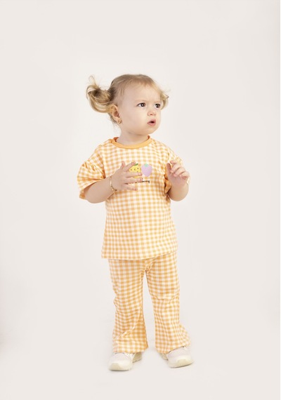 Harika Kids Kız Bebek İspanol Paça Alt-üst Takım 001