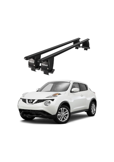 Royal Nissan Juke 2010 - 2019 Uyumlu Siyah Kilitli Ara Atkı Port Bagaj Tavan Barı