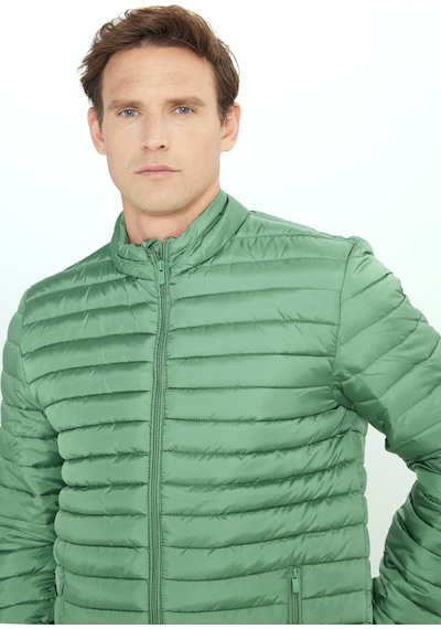 AC&Co / Altınyıldız Classics Erkek Yeşil Sıcak Tutan Standart Fit Normal Kesim Dik Yaka Yan Cepli Mont YESIL Yeşil