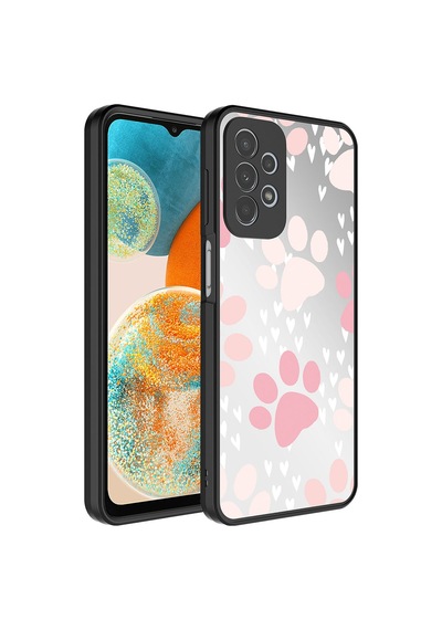 Samsung Galaxy Uyumlu A23 Kılıf Aynalı Desenli Kamera Korumalı Parlak Zore Mirror Kapak