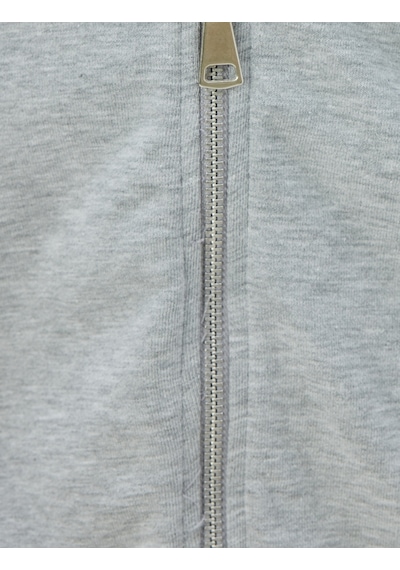 Koton Uzun Kollu Üç İplik Pamuklu Fermuarlı Kapşonlu Sweatshirt Gri 5wak10225ek Gri