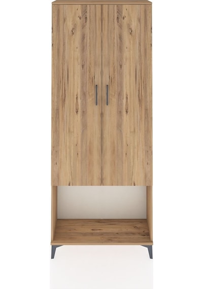 Arges Dolap 4 Raflı 2 Kapaklı 88x30x221 Çam-çam Çam