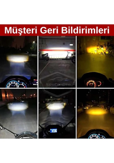 Otomobil Araç Motosiklet Mercekli Far Ampulü Led Far Sarı-beyaz Csp Led Lamba Uzun Kısa 1 Adet H4