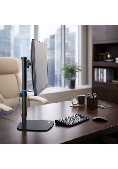 Yükseklik Ayarlı 36-54 Cm Tekli Monitör Standı 17 -27 Vesa 75x75 / 100x100 Masaüstü