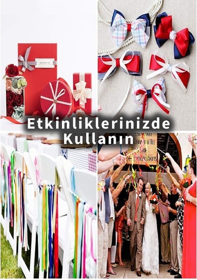 Mor Kurdele Saten 1 Cm 10 Metre 2 Adet Saten Kurdela Parlak Hediye Ve Süsleme Şeridi Süs Paketleme Çiçek Saç El