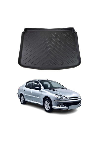 Peugeot 206 Sedan 2007-2015 Arası Uyumlu Araca Özel Kauçuk Tpe Bagaj Havuzu Siyah