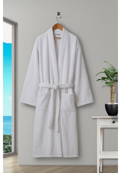 Ev, Otel, Spa Bornozu Tek Beden L/xl Premium Kalite Beyaz