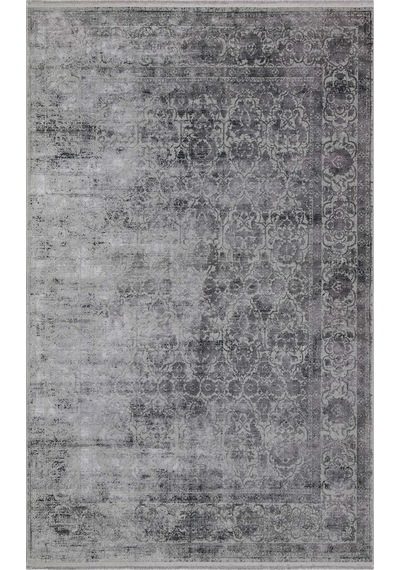 Dark Grey Overdyed Yumuşak İpeksi Tuşeli Halı